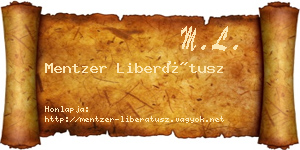Mentzer Liberátusz névjegykártya